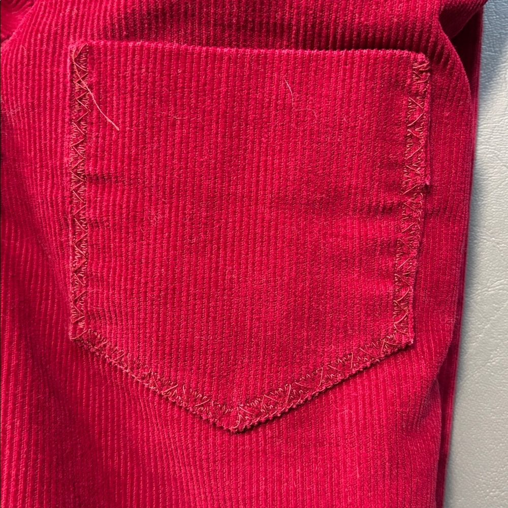 Handmade Wine Red Corduroy Airplane Detail Button-Up Shirt Size 4T - Picture 4 of 6